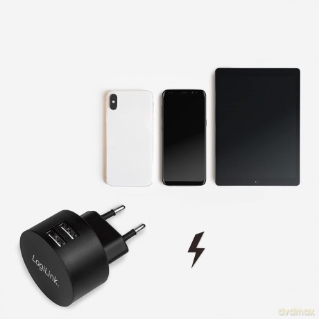 LogiLink USB Steckdosenadapter 2port,10.