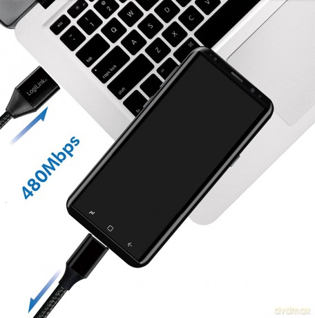 Logilink USB-Stecker USB 2.0 zu USB-C 1,