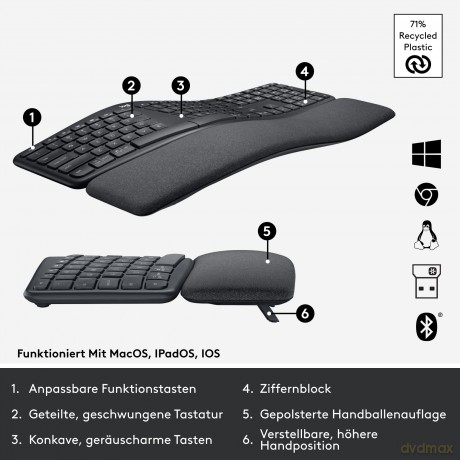 Logitech ERGO K860 Tastatur ergonomisch