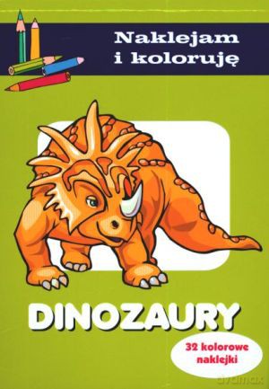 Dinozaury. Naklejam i koloruję - Aleksander Małecki [KSIĄŻKA]
