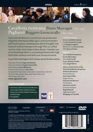 Lopez Cobos/Del Monaco-Mascagni: Cavalleria Rusticana [2DVD]
