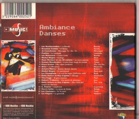 Ambiance Danses: Los Machucambos - Brasilian Combo - Paolina - Los Matecoco [CD]