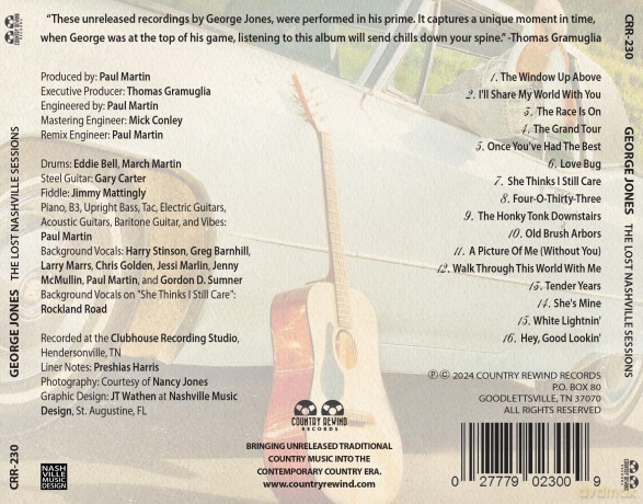 Jones,George: Lost Nashville Sessions [CD]