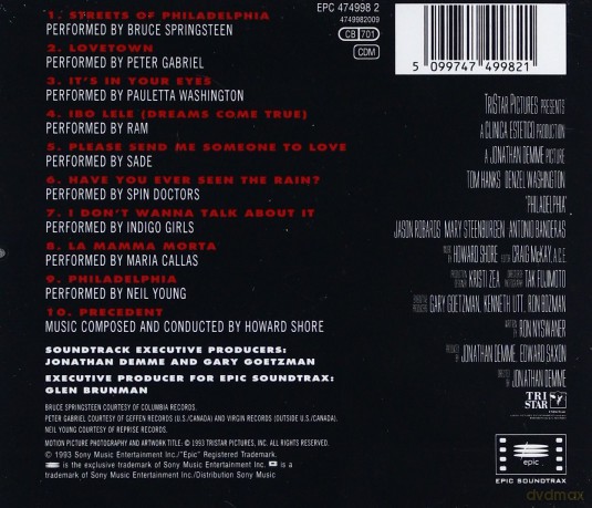 Philadelphia soundtrack (Filadelfia) [CD]