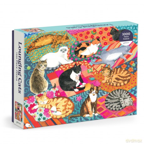 Lounging Cats 1000 Piece Puzzle [KSIĄŻKA]