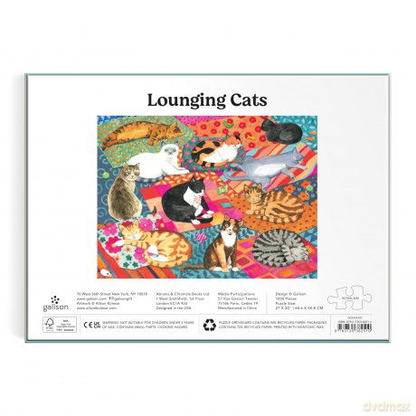 Lounging Cats 1000 Piece Puzzle [KSIĄŻKA]
