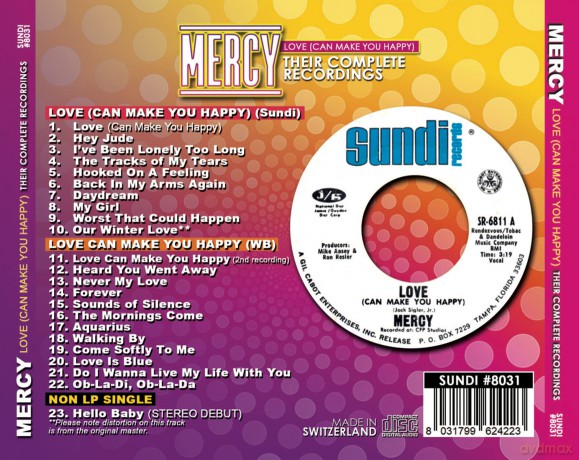 Mercy: Love (Can Make You Happy) [CD]