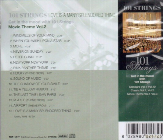 101 Strings\Movie Theme Vol 2: Love Is A Many Splendored Thing [CD]