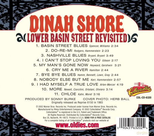 Dinah Shore: Lower Basin Street Revisited [CD]