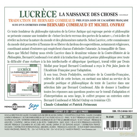 Onfray,Michel: Lucrece La Naissance Des Choses Suivi D'un [3CD]