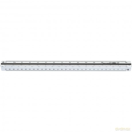 M + R: M + R Dreikantlineal 30,0 cm, silber/sch