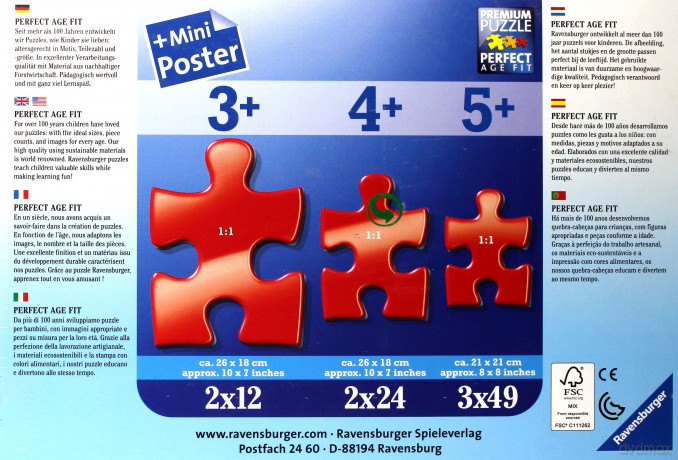 RAVENSBURGER 2x12 el. Księżniczka Sofia [PUZZLE]
