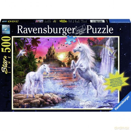 RAVENSBURGER 500 el. Jednorożec nad rzeką [PUZZLE]