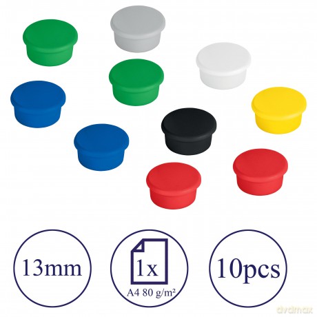 Magnet D:13mm sort.VE=10 Stk.