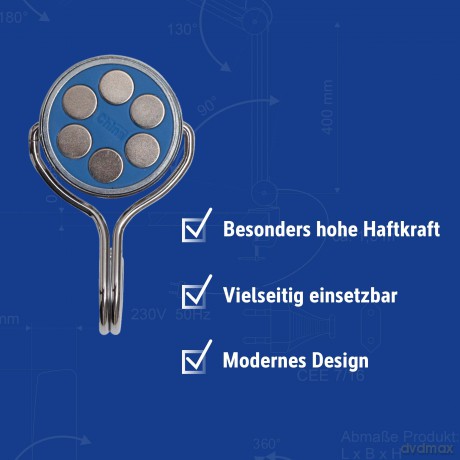 Magnet Karussell-Haken silber