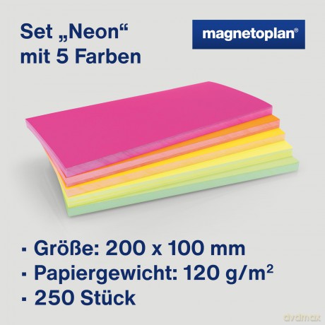 Magnetoplan: magnetoplan Moderationskarten Neon farbs