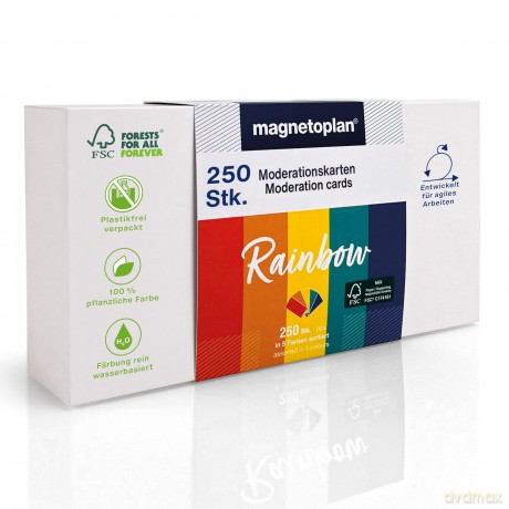 Magnetoplan: magnetoplan Moderationskarten Rainbow fa
