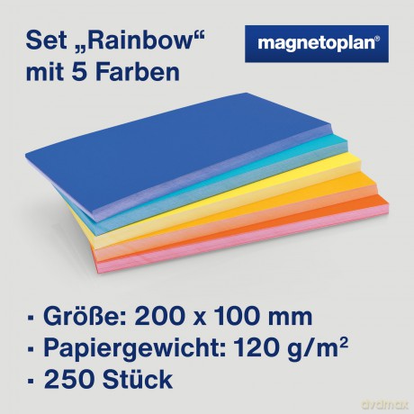 Magnetoplan: magnetoplan Moderationskarten Rainbow fa