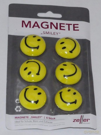 Magnet-Set Smiley 6tlg. 3cm