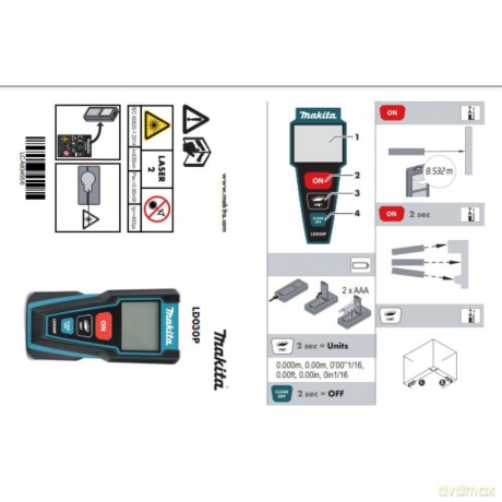 makita LD030P Laser-Entfernungsmesser