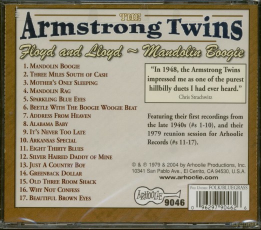 Armstrong Twins: Mandolin Boogie [CD]