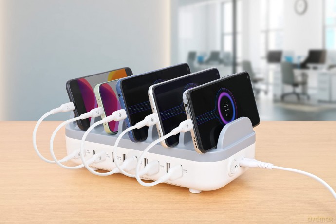 MANHATTAN 10-Port USB-Ladestation 120W w