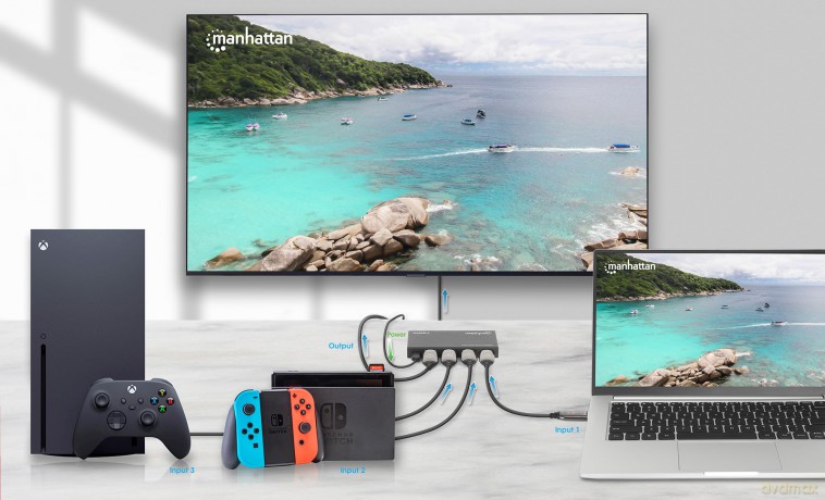 MANHATTAN 4K 60Hz 3-Port HDMI-Switch