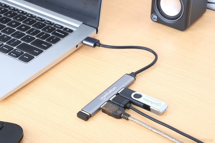 MANHATTAN 4Port USB-A Hub 3x480Mbit/s 1x