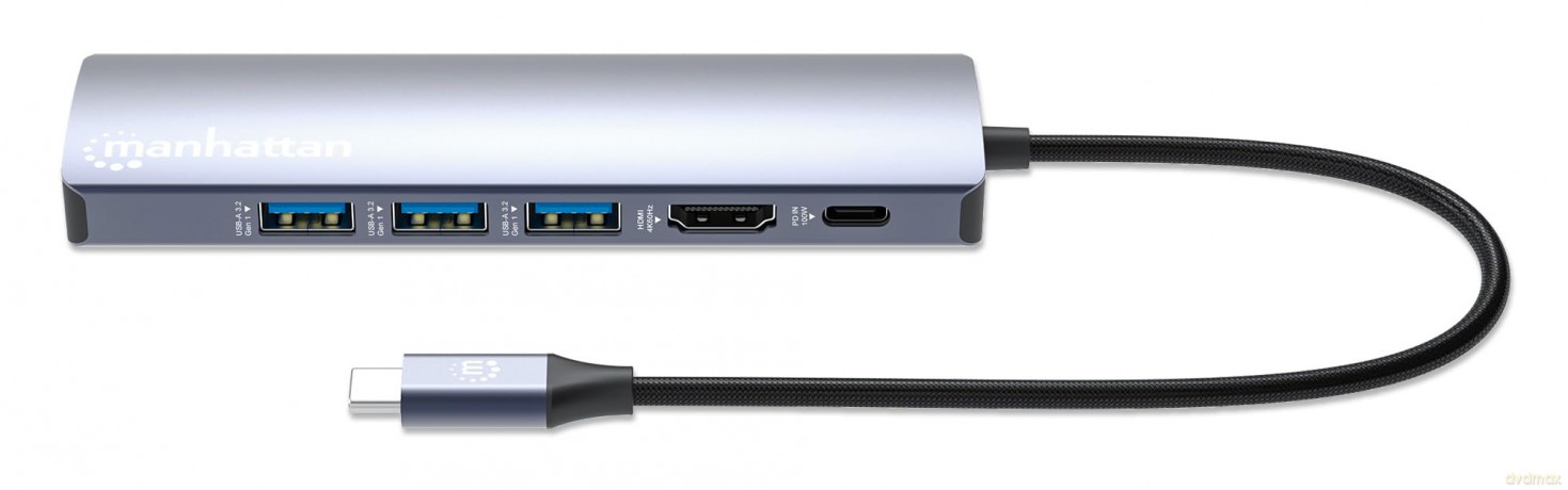 MANHATTAN 6-in-1 4K USB-C Dockingstation