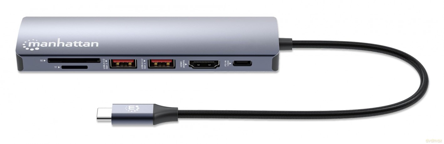 MANHATTAN 7-in-1 4K USB-C Dockingstation