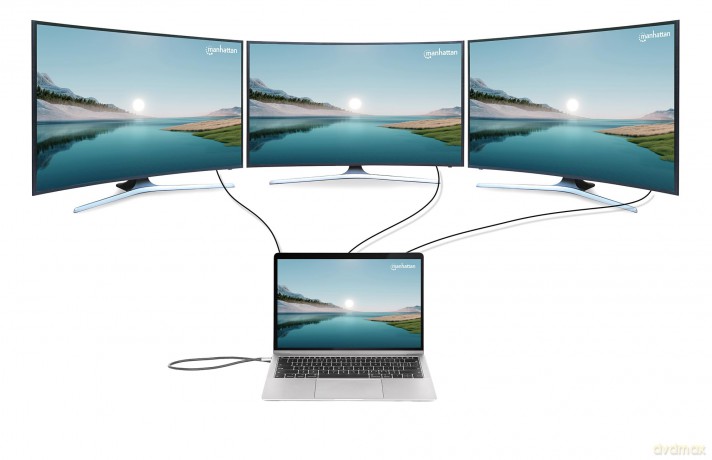 MANHATTAN Dockingstation 12-in-1 4K 1xHD