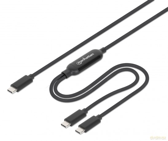 MANHATTAN Dual USB-C Ladekabel 100 W 2 m