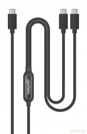 MANHATTAN Dual USB-C Ladekabel 100 W 2 m