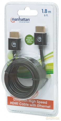 MANHATTAN HDMI-Kabel ultradźnn mit Ether