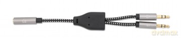 MANHATTAN Headset-Adapterkabel mit Aux Y