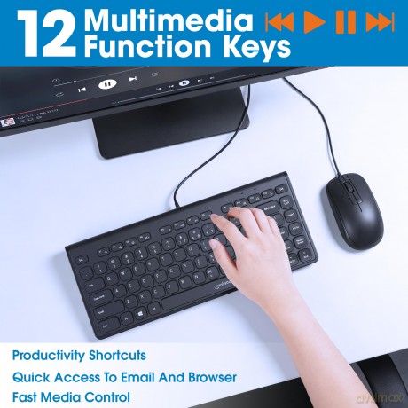 MANHATTAN Slim USB Mini-Tastatur 1.5m Ka