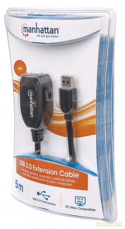 MANHATTAN USB Kabel A -> A St/Bu 5.00m