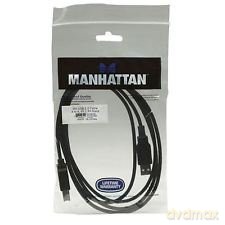 MANHATTAN USB Kabel A -> B St/St 1.80m