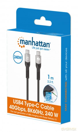 MANHATTAN USB4 USB-C Stecker/Stecker Kab