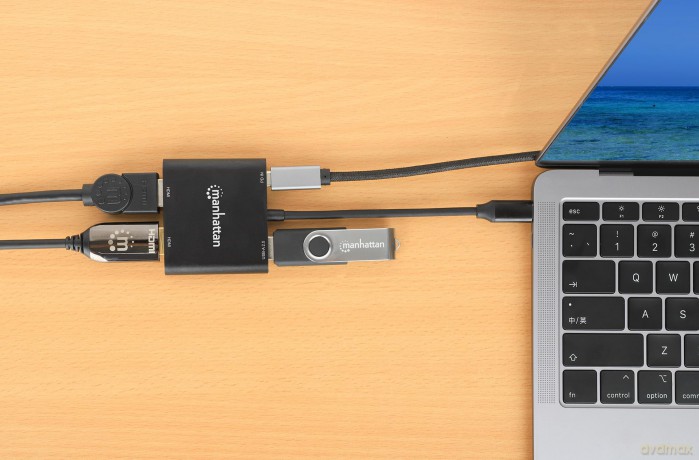 MANHATTAN USB-C PD auf Dual-HDMI-Monitor