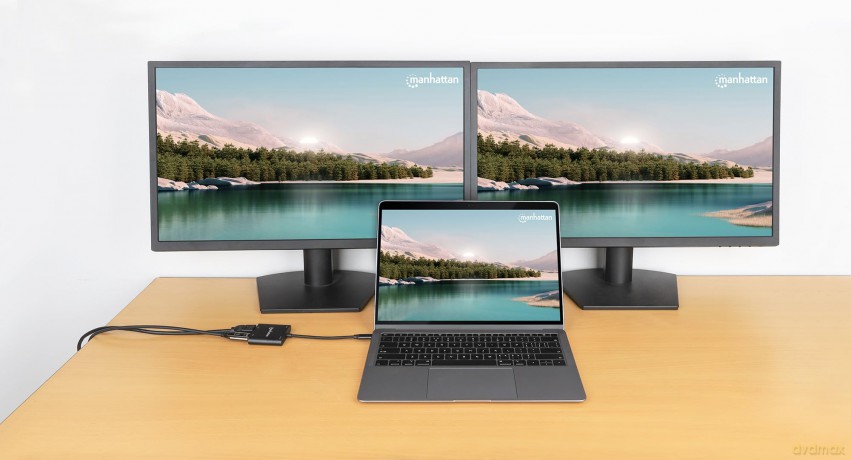 MANHATTAN USB-C PD auf Dual-HDMI-Monitor