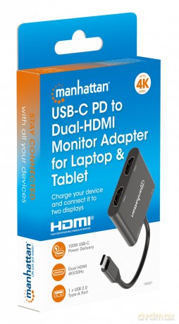 MANHATTAN USB-C PD auf Dual-HDMI-Monitor