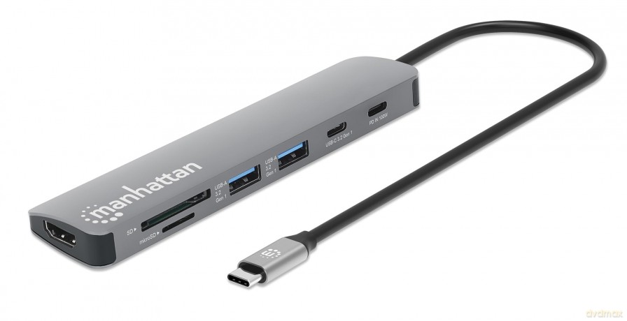 MANHATTAN USB-C PD auf HDMI 7-in-1 4K Do