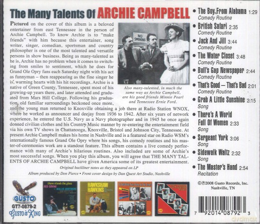 Campbell,Archie: Many Talents Of [CD]