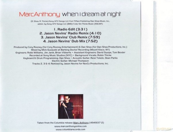 Marc Anthony-When I Dream At Night -Cds- [CD]