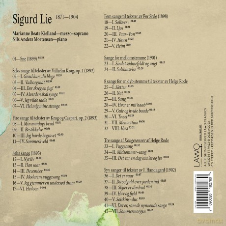Marianne Beate Kielland; Nils Anders Mortensen-Sigurd Lie: Songs Vol. 1: Marianne Beate Kielland; Nils Anders Mortensen-Sigurd Lie: Songs Vol. 1 [CD]