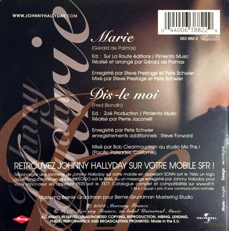 Johnny Hallyday: Marie [CD]