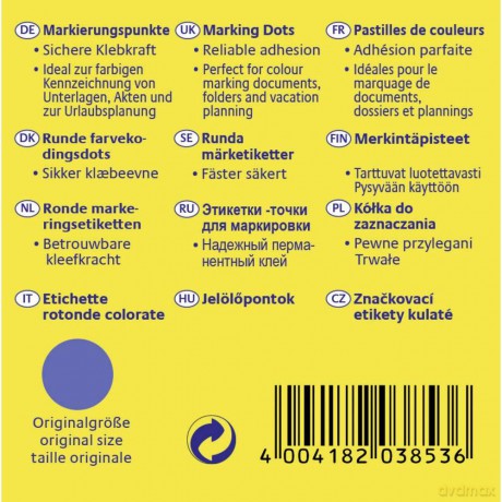 Markierungspunkte blau