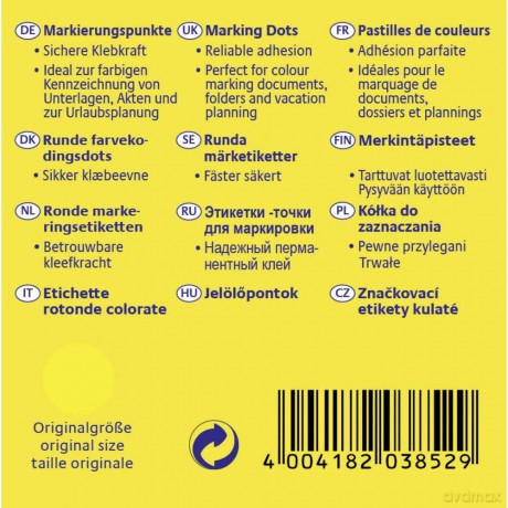 Markierungspunkte gelb