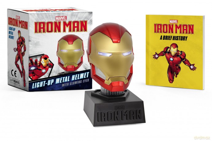 Marvel - Iron Man Light-Up Metal Helmet: With Glowing Eyes (Rp Minis) [KSIĄŻKA]